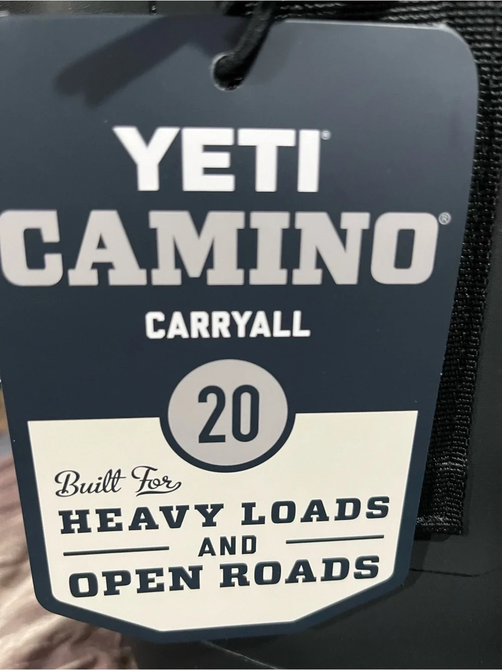 Yeti Camino Black Carryall 20 Duffel Bag with White Logo